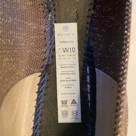 SOLD Size 10 Rothy’s Metallic Captoe - Picture 4 of 6